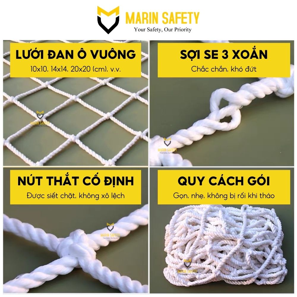 Lưới chắn container, hàng hóa - Gia công lưới theo yêu cầu