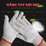 Găng tay bảo hộ sợi 50g màu trắng