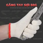 Găng tay bảo hộ sợi 50g màu trắng - Ảnh 6