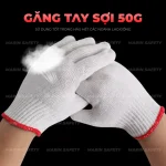 Găng tay bảo hộ sợi 50g màu trắng - Ảnh 7