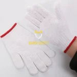 Găng tay bảo hộ sợi 50g màu trắng - Ảnh 3