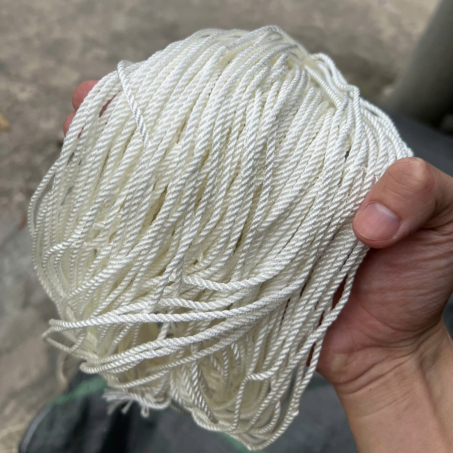 Dây thừng xà tích 2mm - 5mm Dây thừng sợi dù PP trắng ngà 2mm - 5mm - Ảnh 1
