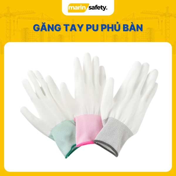 Găng tay PU phủ bàn trắng