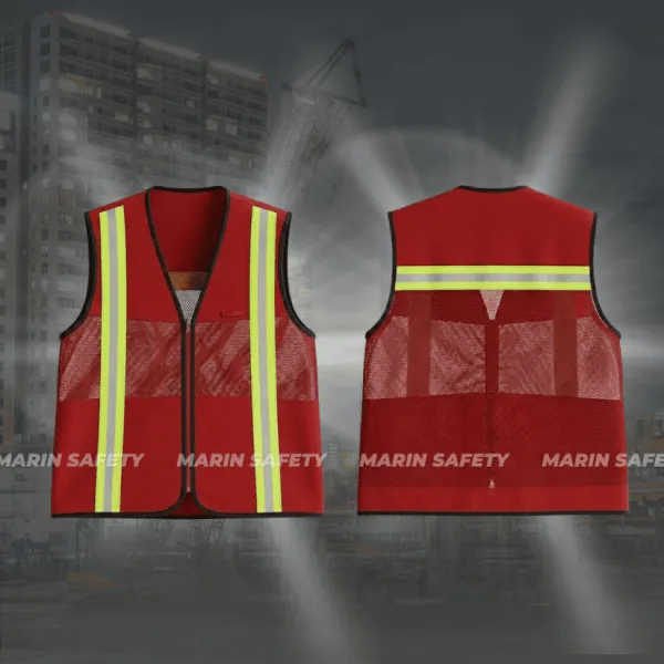 Áo gile lái xe màu đỏ