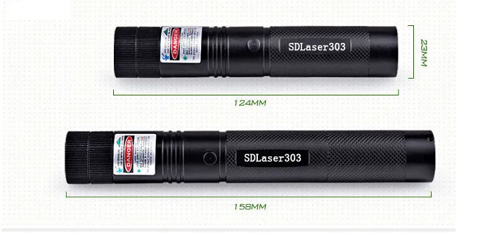 Đèn pin laser 303 ánh sáng xanh - Ảnh 4