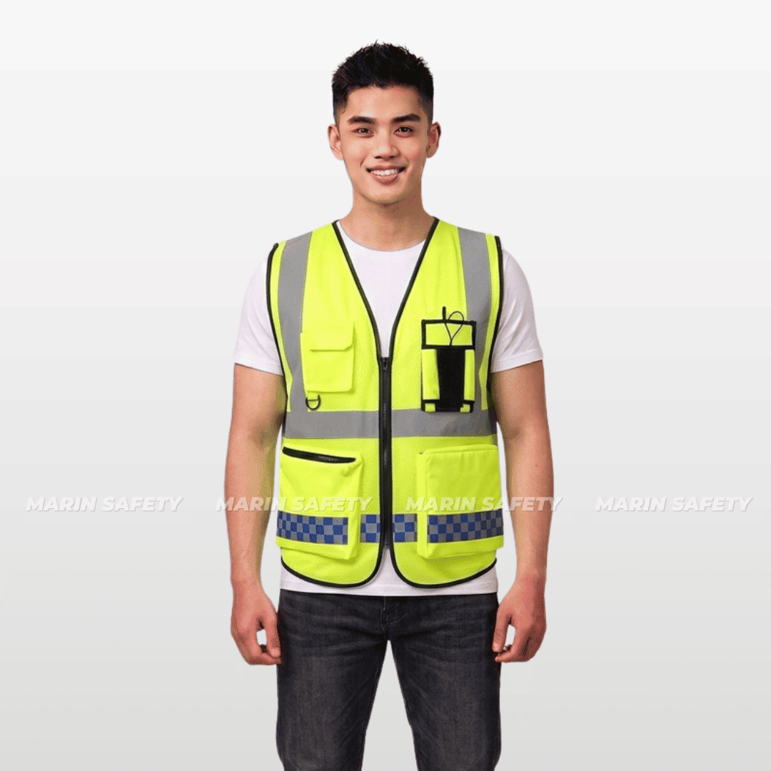 Áo gile cao cấp cho bảo vệ, cảnh sát giao thông Áo gile lưới cao cấp GL05 - Ảnh 1