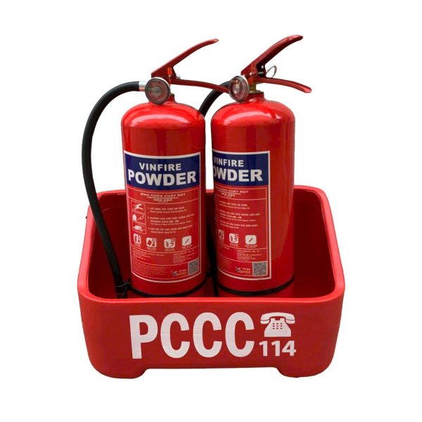 Kệ nhựa đựng 2 bình cứu hỏa