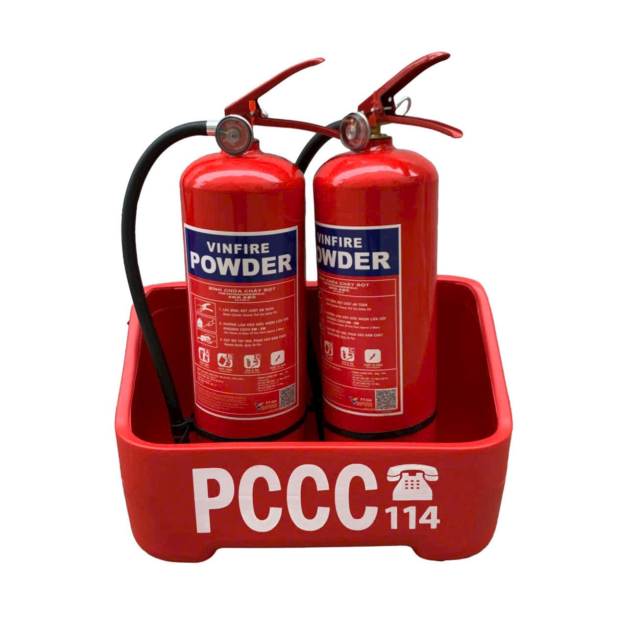 Kệ nhựa đựng 2 bình chữa cháy - Copy