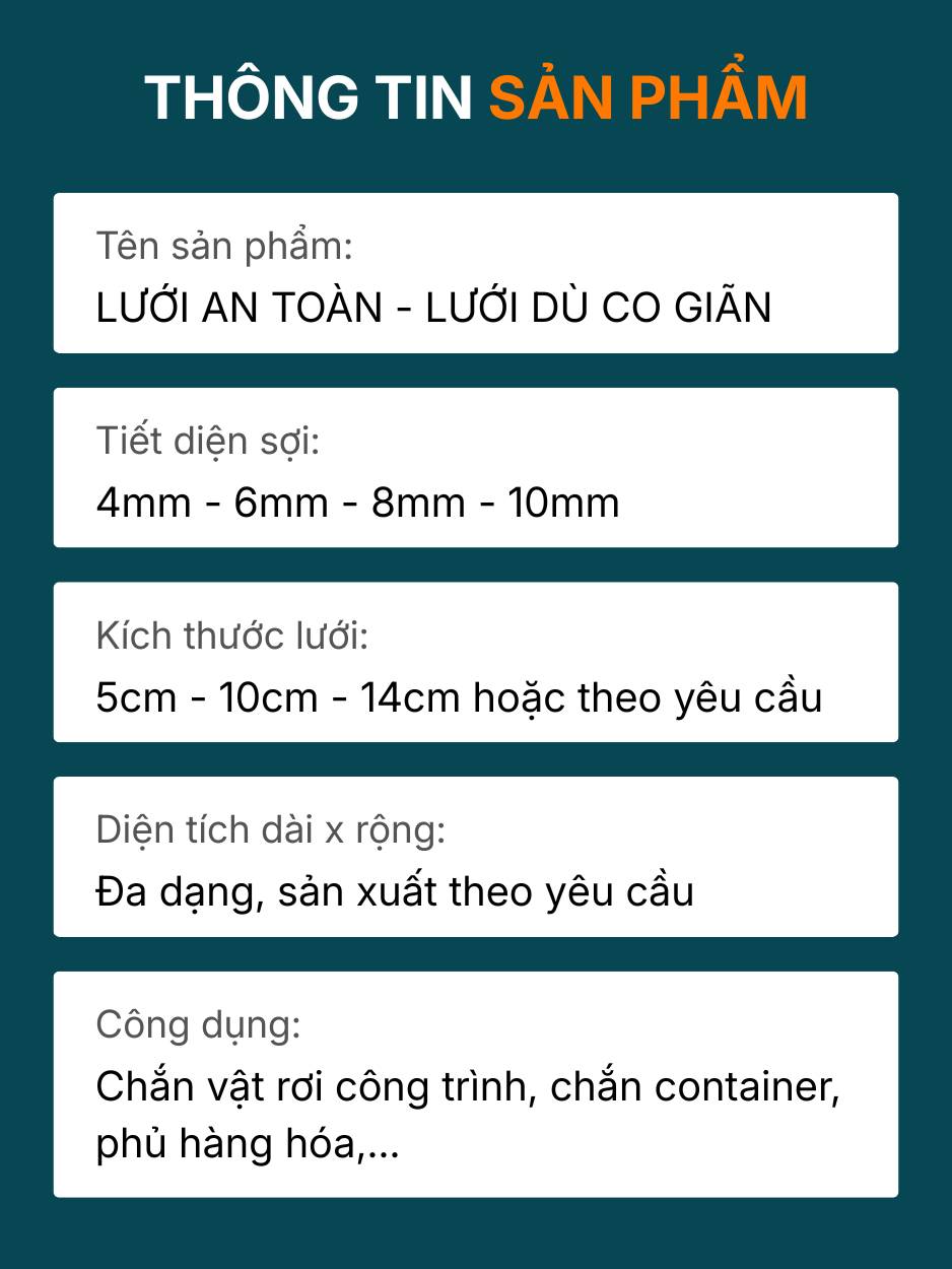 Lưới an toàn dù trắng 2