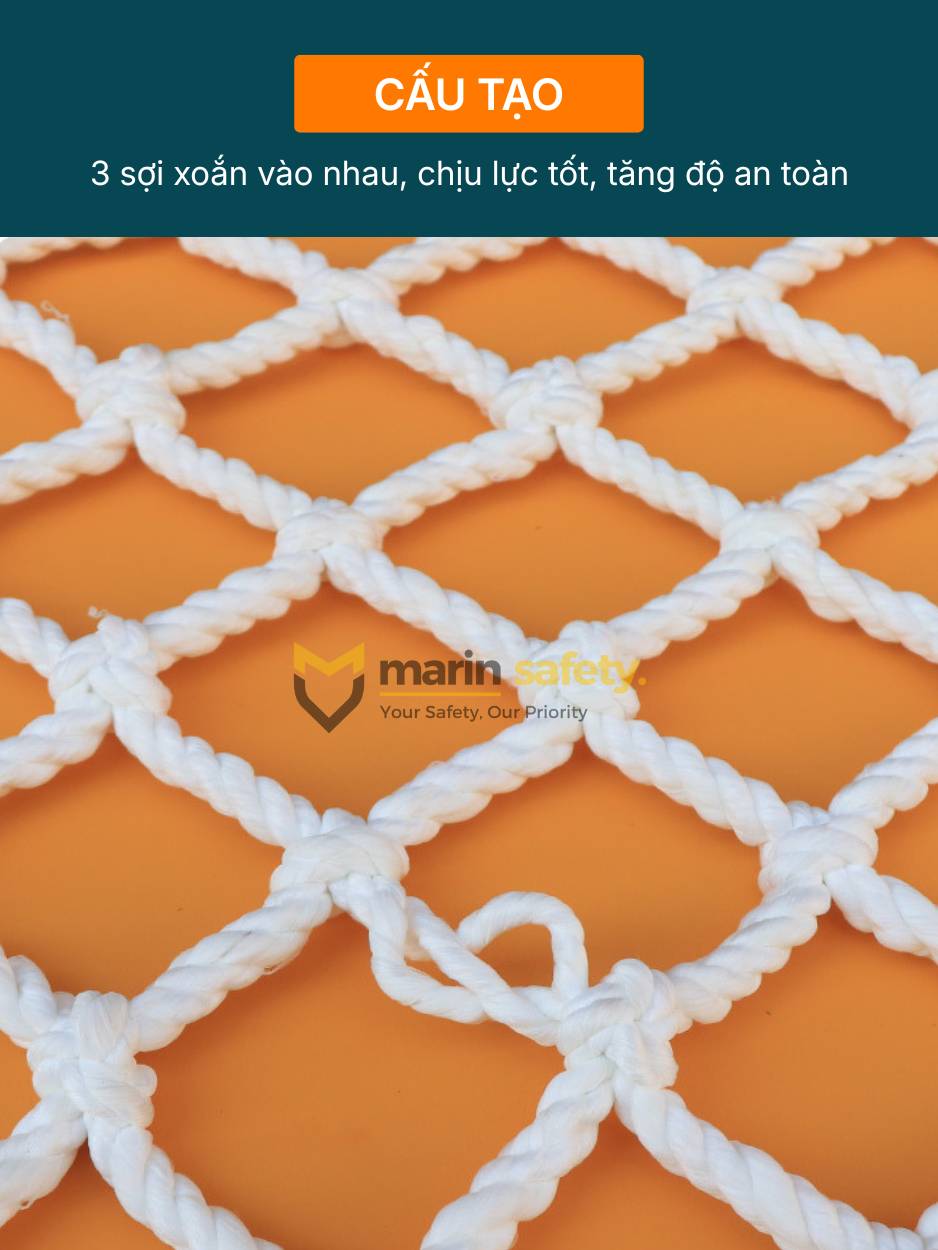 Lưới an toàn dù trắng 4