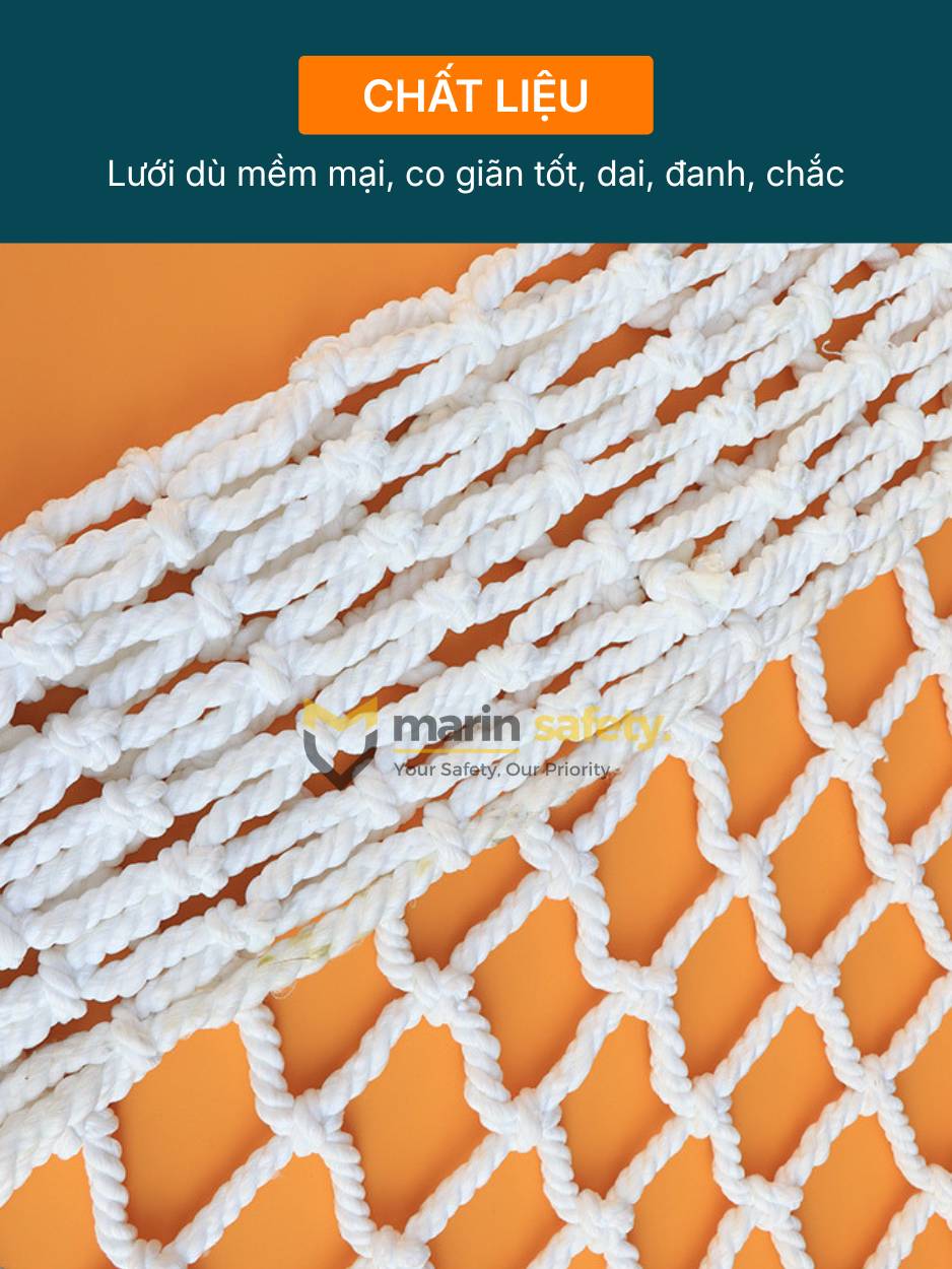 Lưới an toàn dù trắng 5