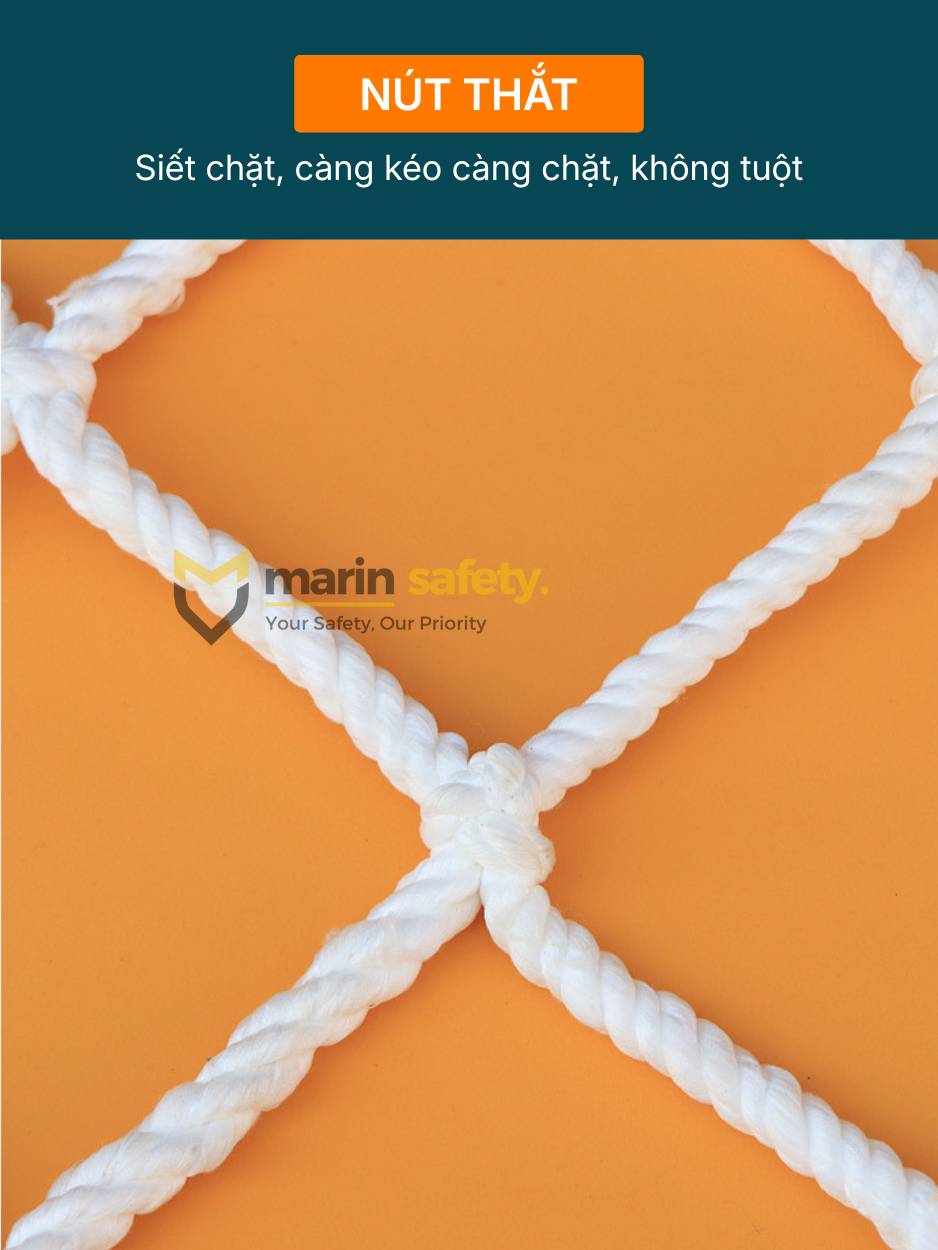 Lưới an toàn dù trắng 6
