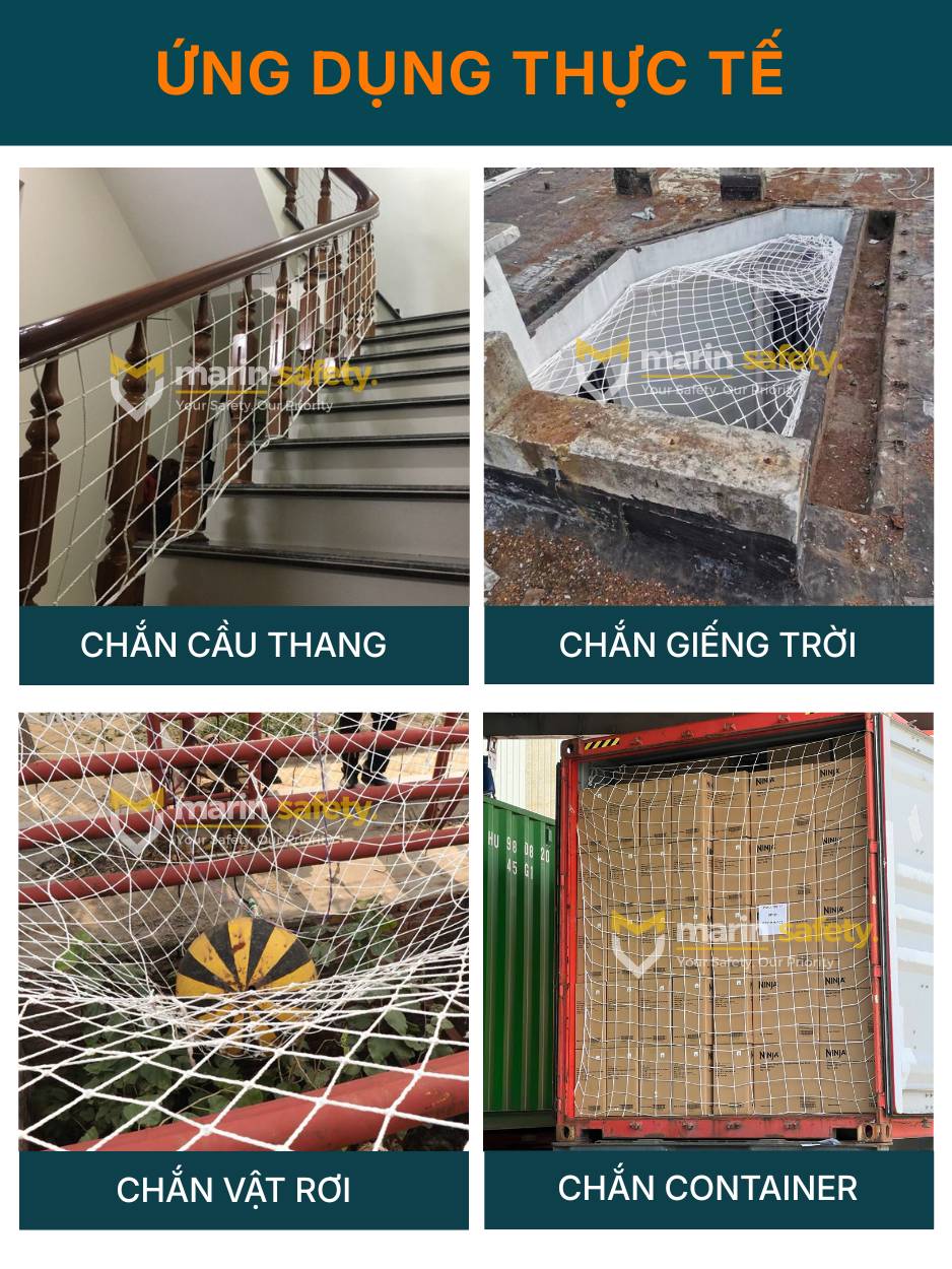 Lưới an toàn dù trắng 7