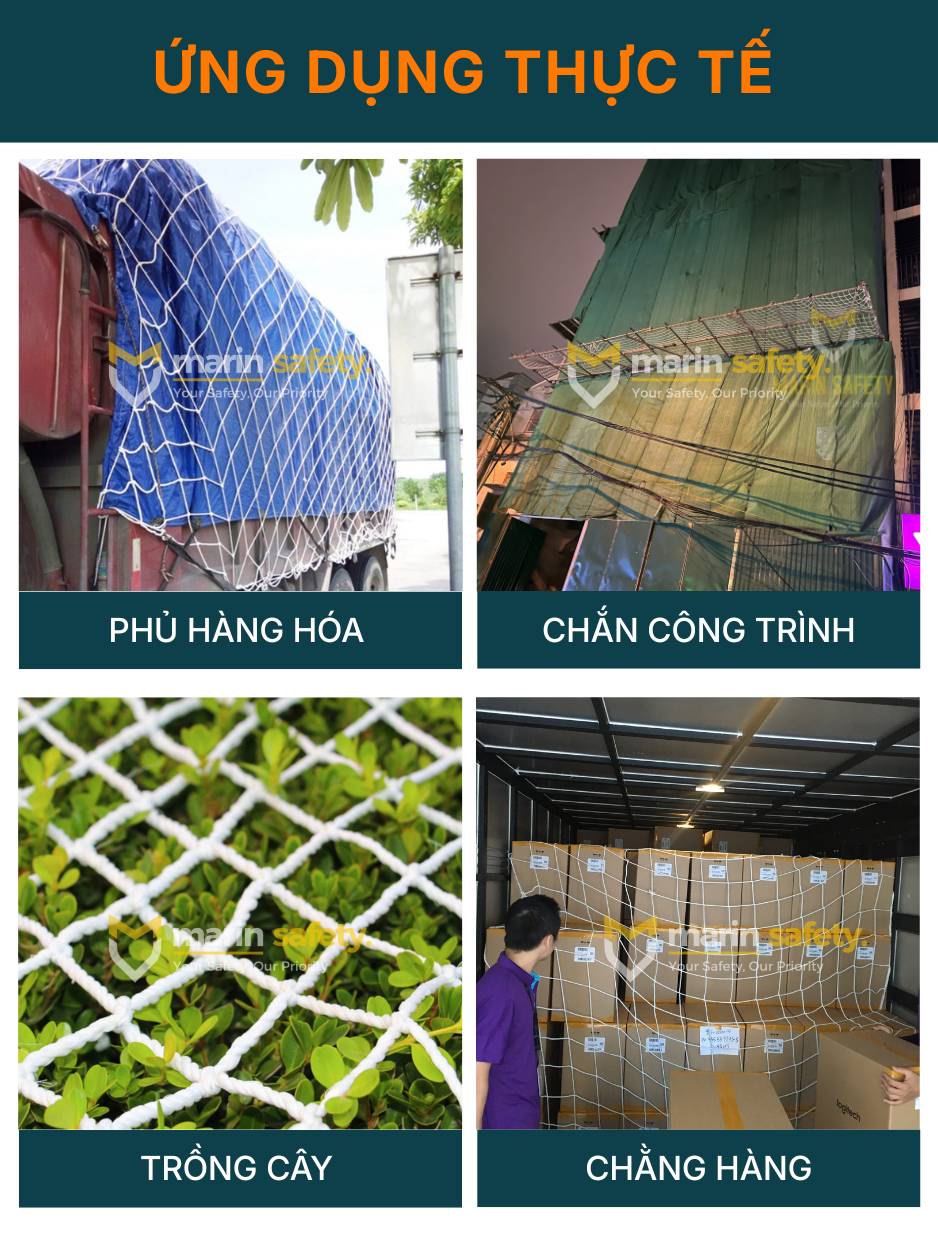 Lưới an toàn dù trắng 8