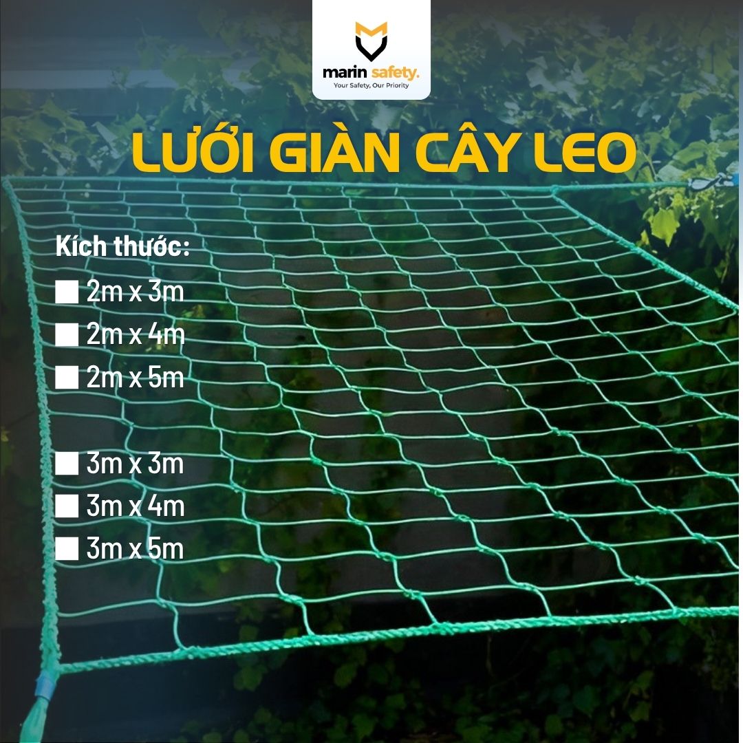 Lưới giàn cây leo nhiều kích thước Lưới giàn cây leo chất liệu sợi cước HDPE - Ảnh 1