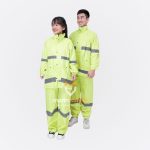 Bộ áo mưa xanh nõn phối phản quang