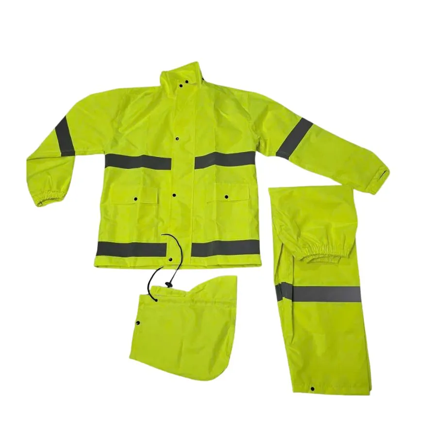 Bộ áo mưa xanh nõn phối phản quang - Ảnh 2